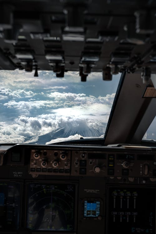 First Person View of Airplane Cockpit · Free Stock Photo