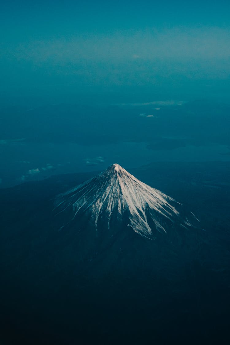 Aerial View Of Snowcapped Mountain