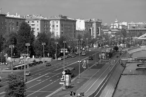 คลังภาพถ่ายฟรี ของ กรุงมอสโก, ดำและขาว, ตัวเมือง