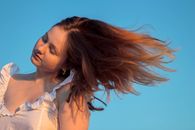 Woman waving her Hair
