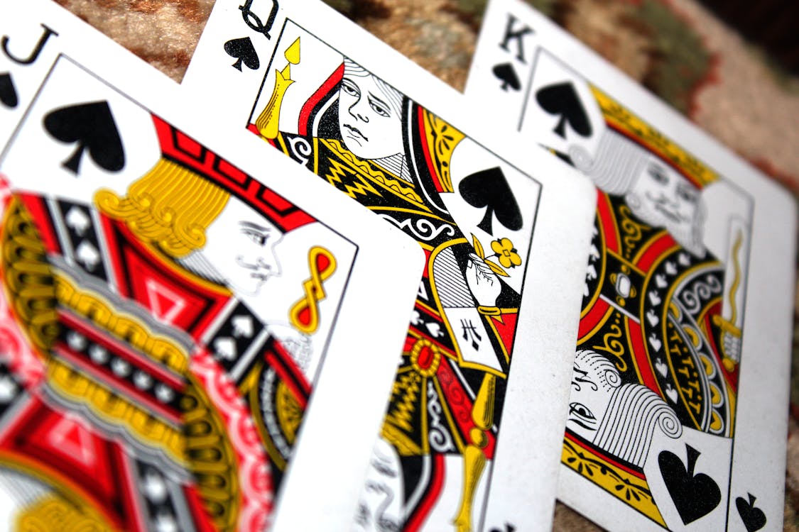 Free King, Jack, And Queen Of Spades Playing Cards Stock Photo