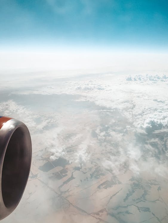 Clouds through an Airplane Window 