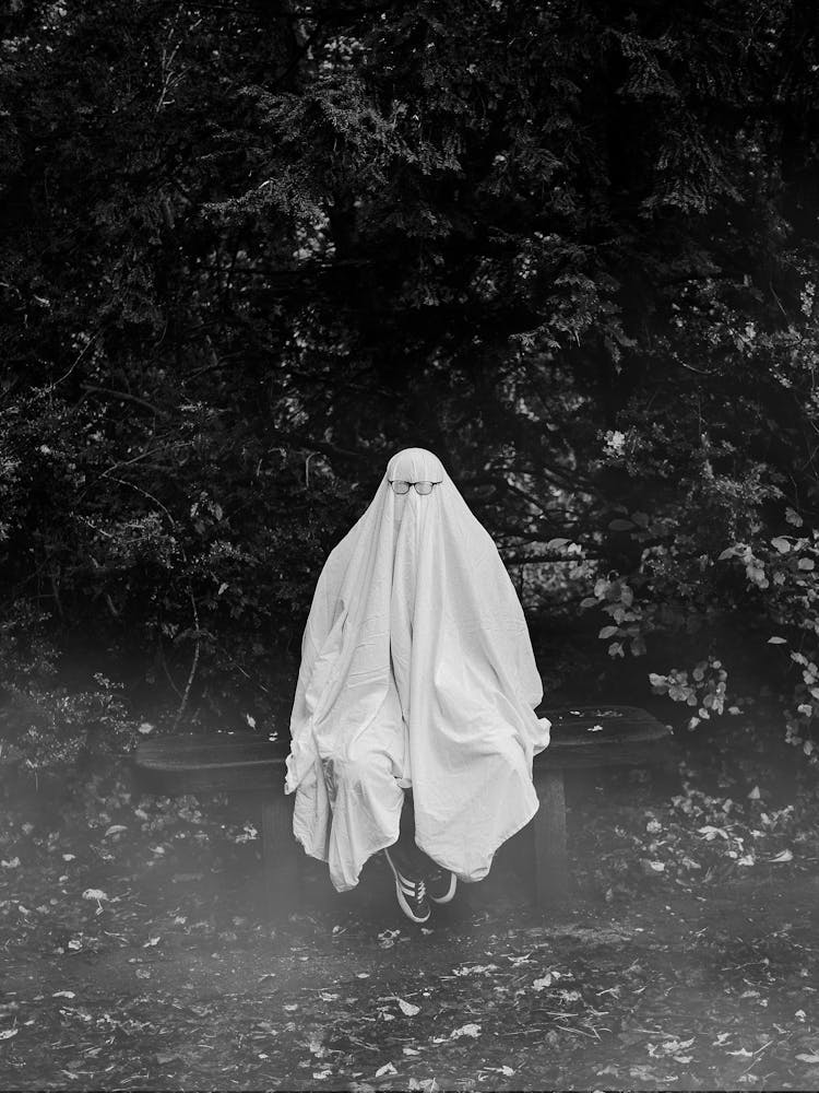 Man Dressed Up As Ghost