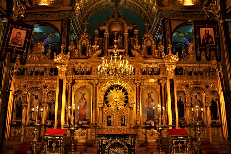 Iconostasis On A Church 