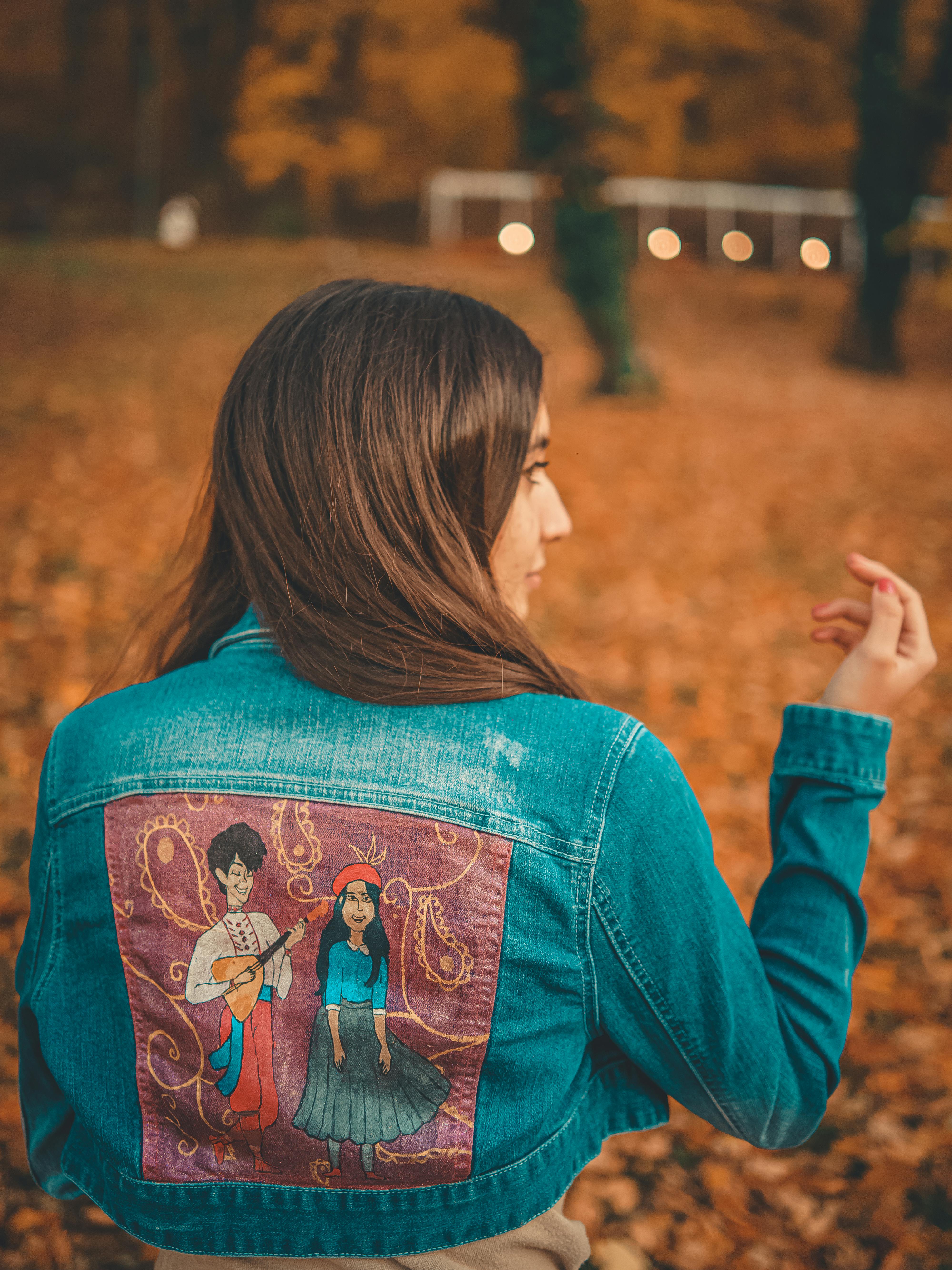 A Girl in a Blue Denim Jacket · Free Stock Photo