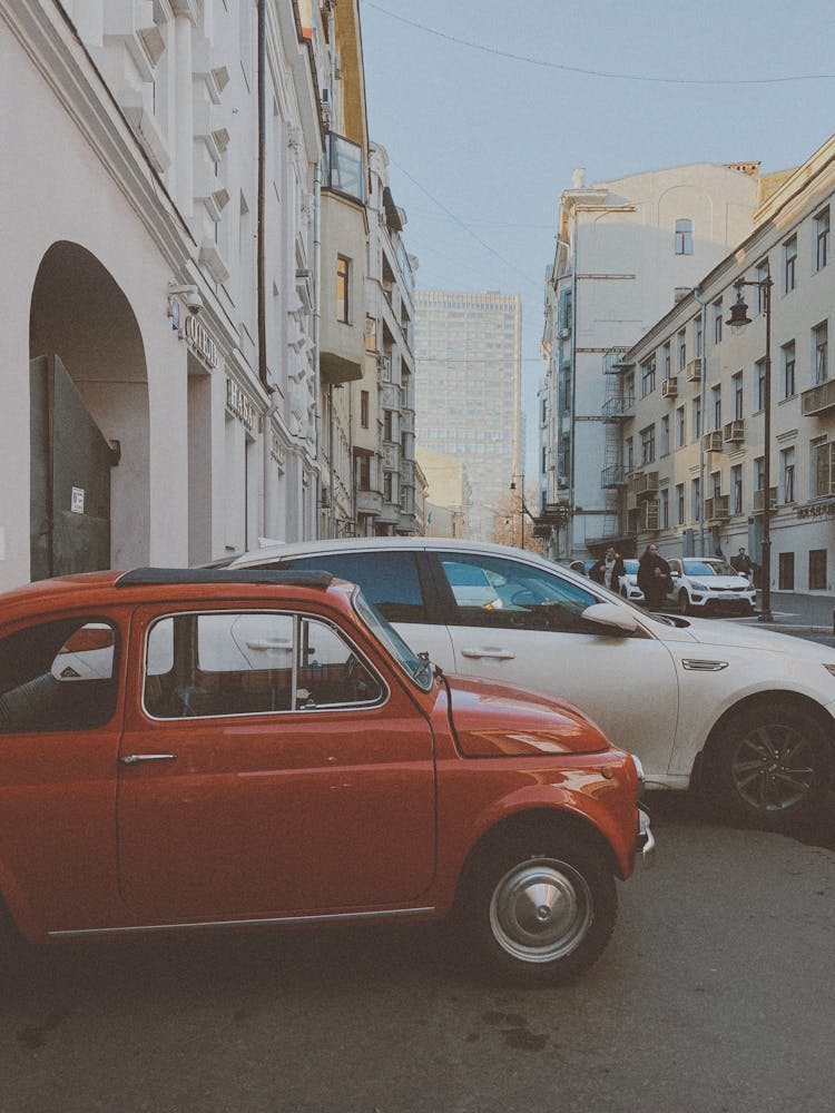 Cars Parked On City Street