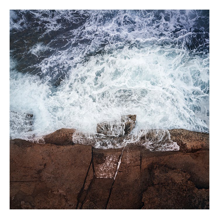 Základová fotografie zdarma na téma dron, hluboký oceán, kameny