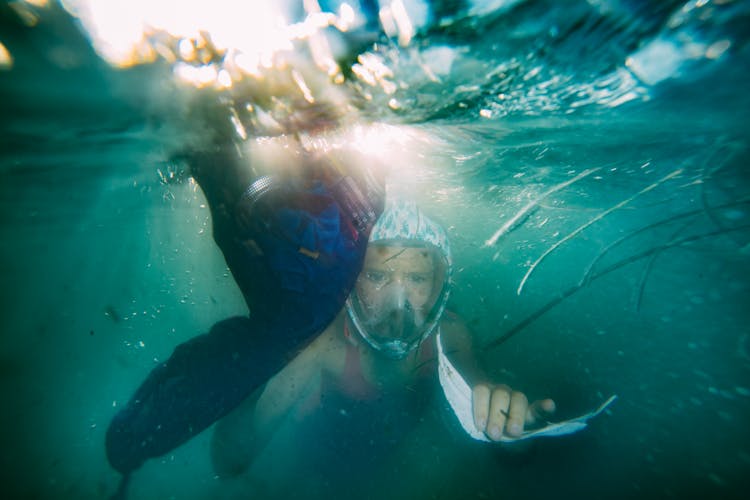 Man Diving In Lake