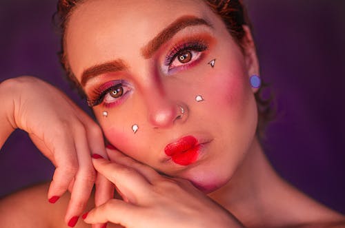 Woman Wearing Art Makeup