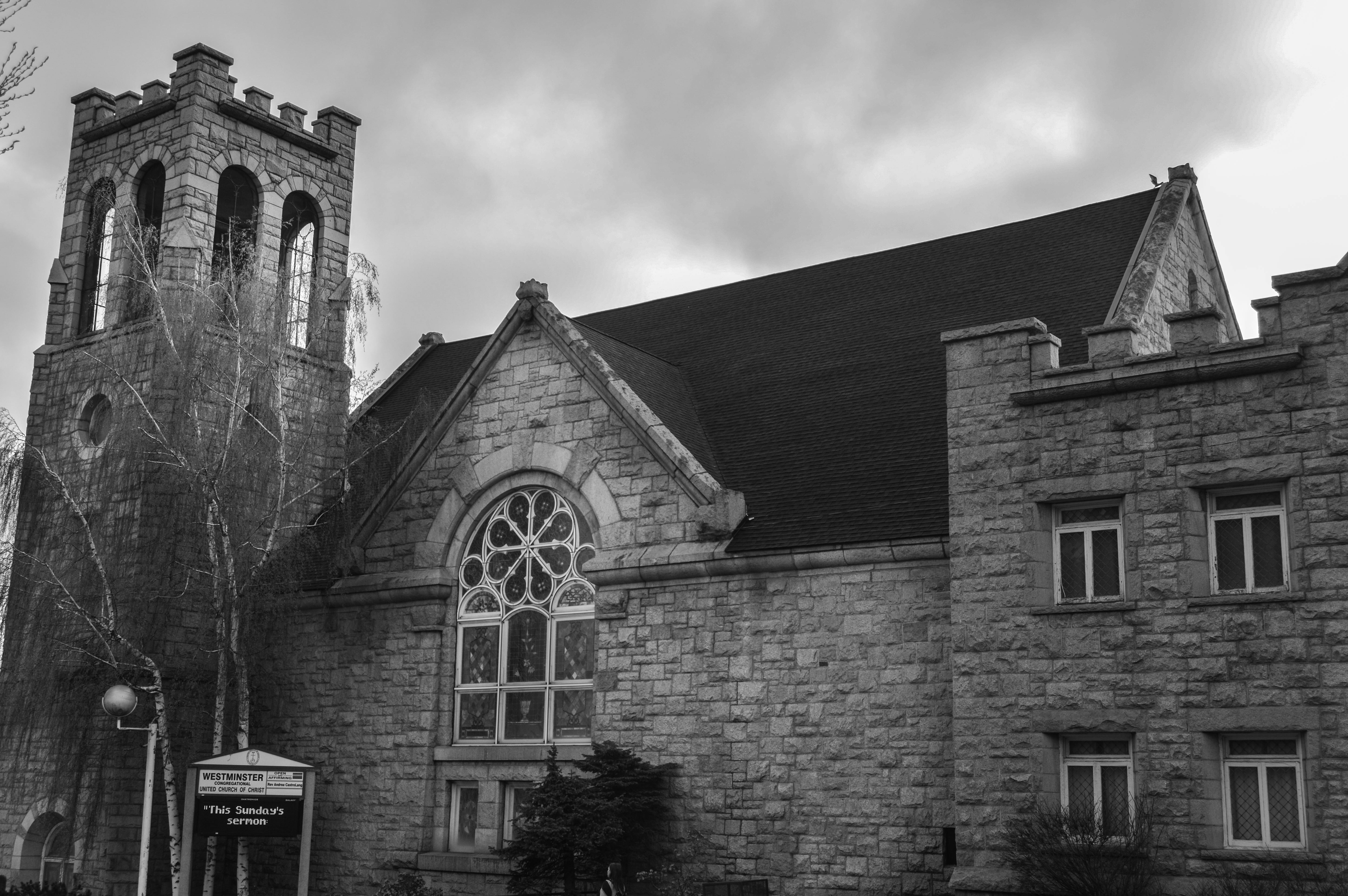 Free stock photo of black and white, building, church