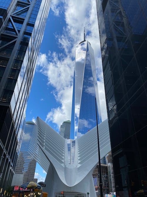 Free Futuristic Office Buildings in Downtown Stock Photo