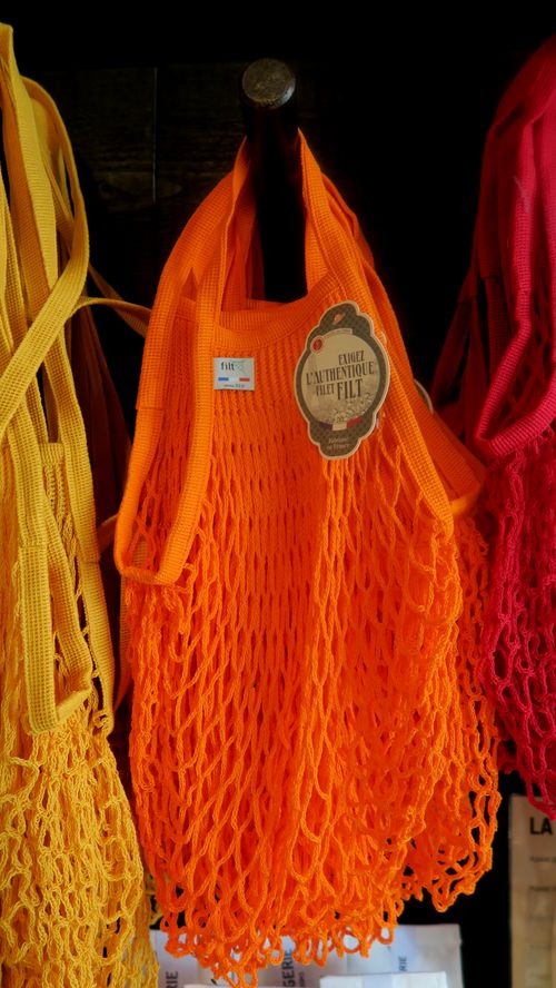 Free stock photo of bag, orange, string bag Stock Photo