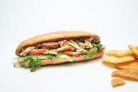 Burger With Lettuce and Tomatoes