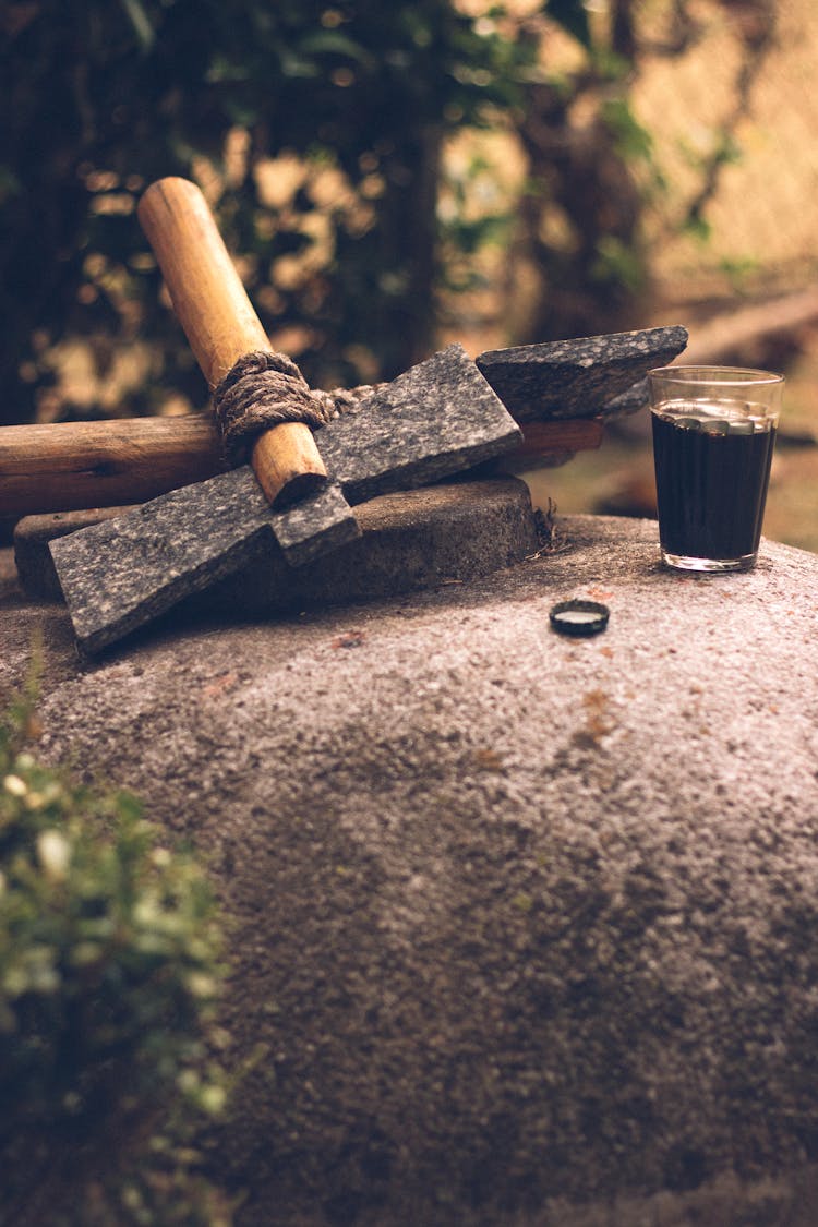 Close-up Photo Of Stone Axe