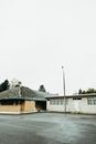 Abandoned Establishment under Gloomy Sky