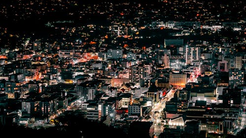 Aerial Footage of City Buildings 