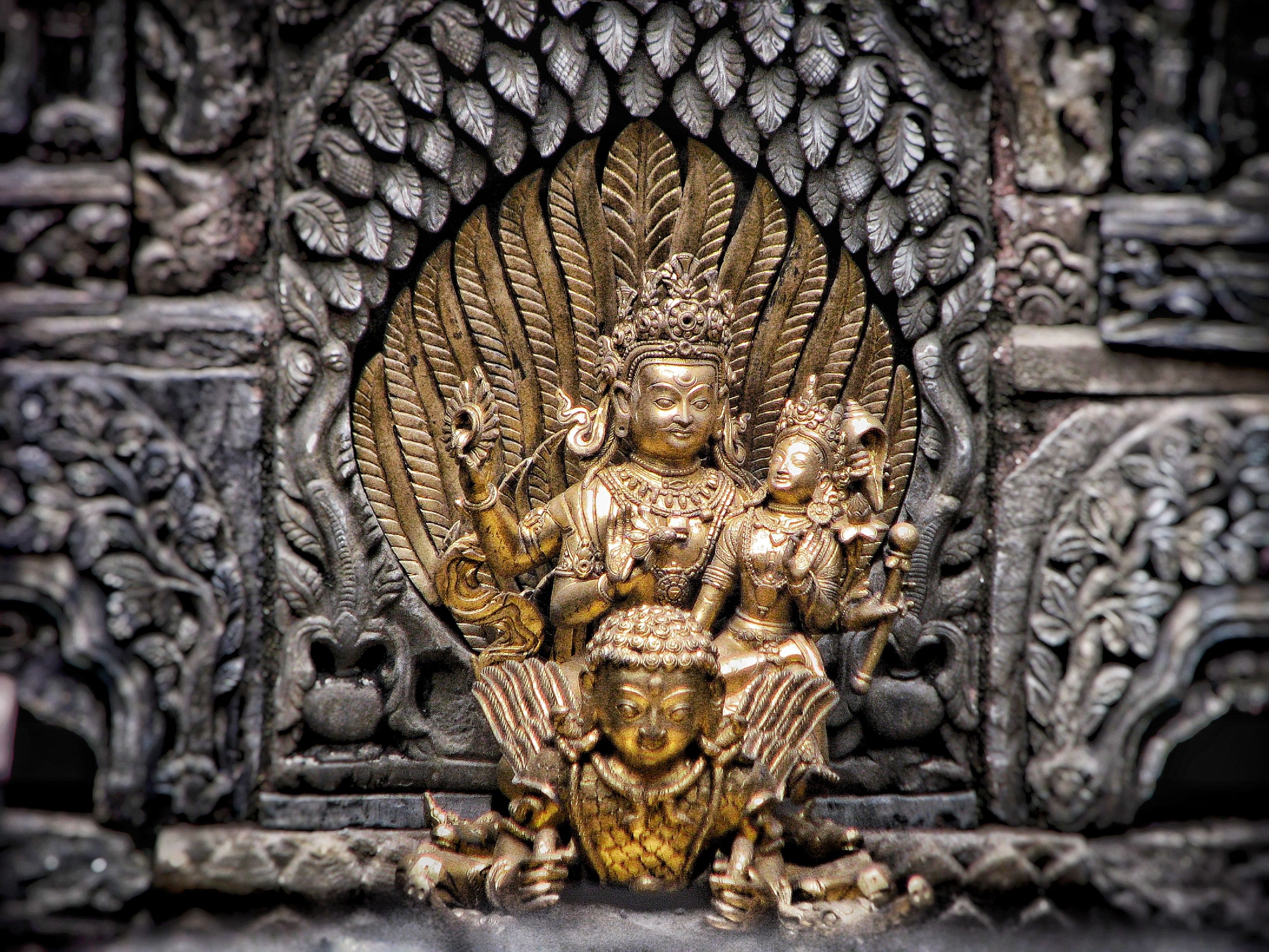 Détails sculptés des temples jaïns