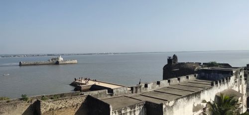Free stock photo of blue ocean, diu, diu fort Stock Photo