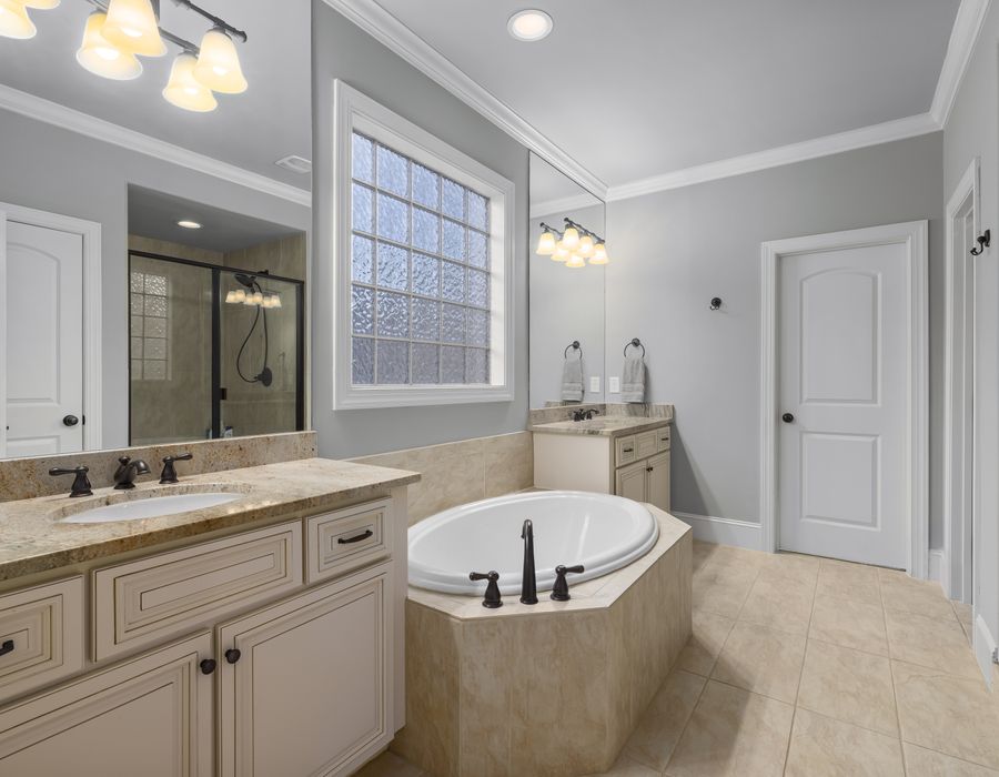 Freestanding bathtub installation in San Juan Capistrano home