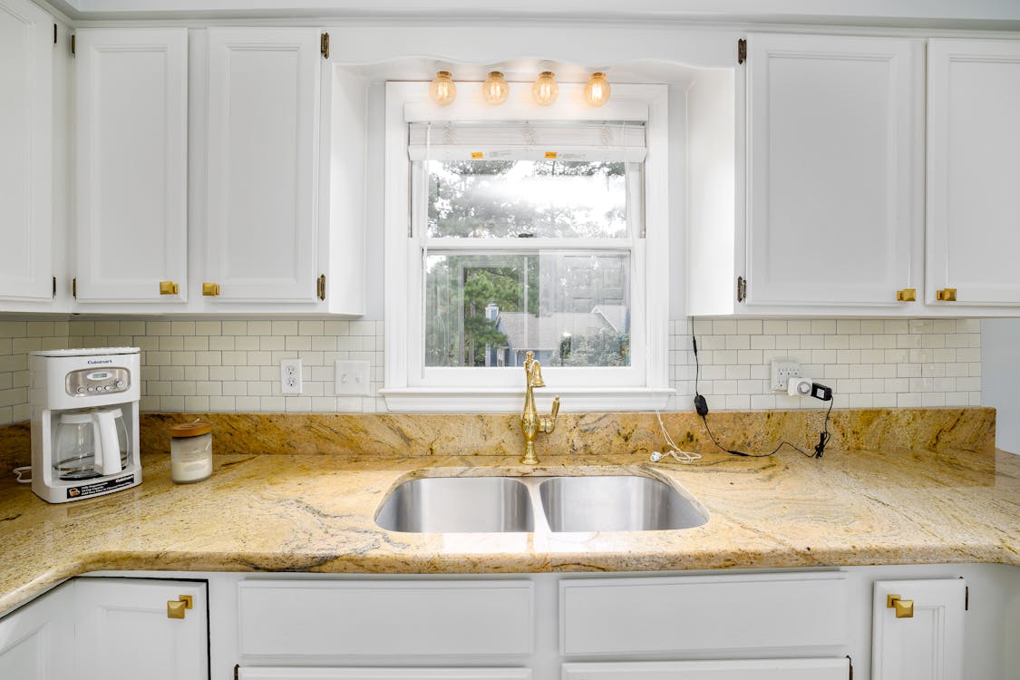 Free Marble Top of a Kitchen Counter Stock Photo