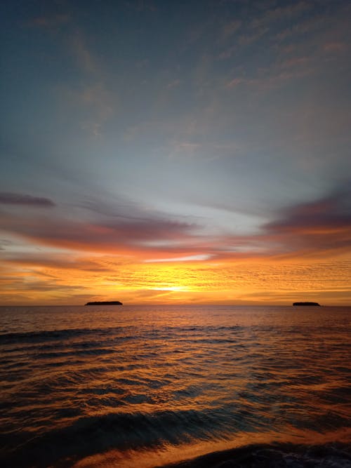 Kostnadsfri bild av gyllene timmen, hav, horisont