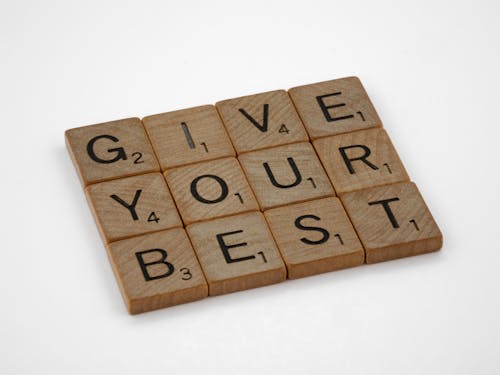 Letter Tiles in Close Up Photography