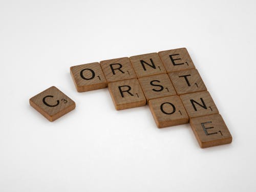 Brown Wooden Scrabble Tiles on White Surface