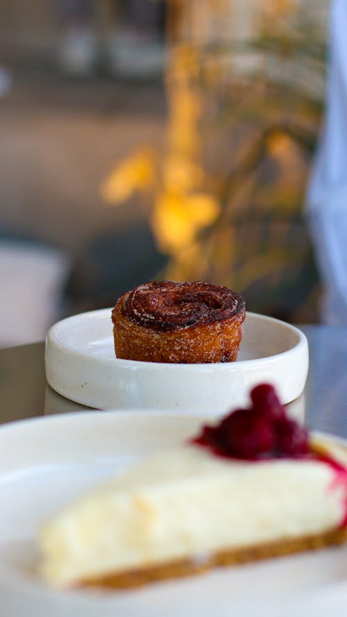 Cinnamon on White Ceramic Plate