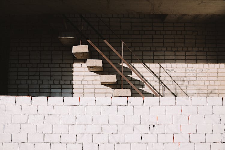 Outdoor Steps And Brick Wall