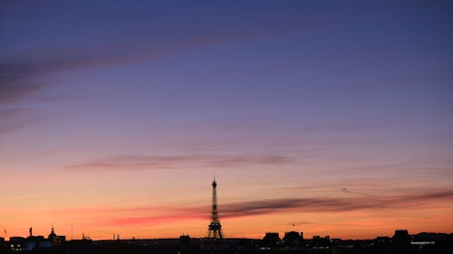 Free stock photo of eiffel tower, evening sky