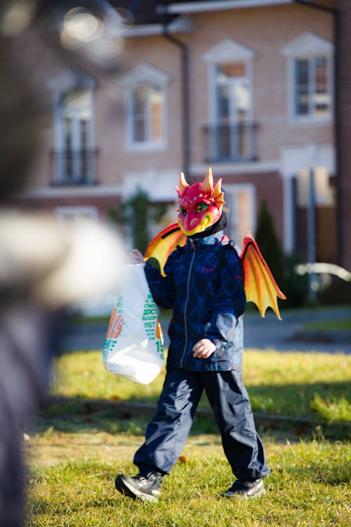 Free A Boy Wearing Halloween Costume Stock Photo