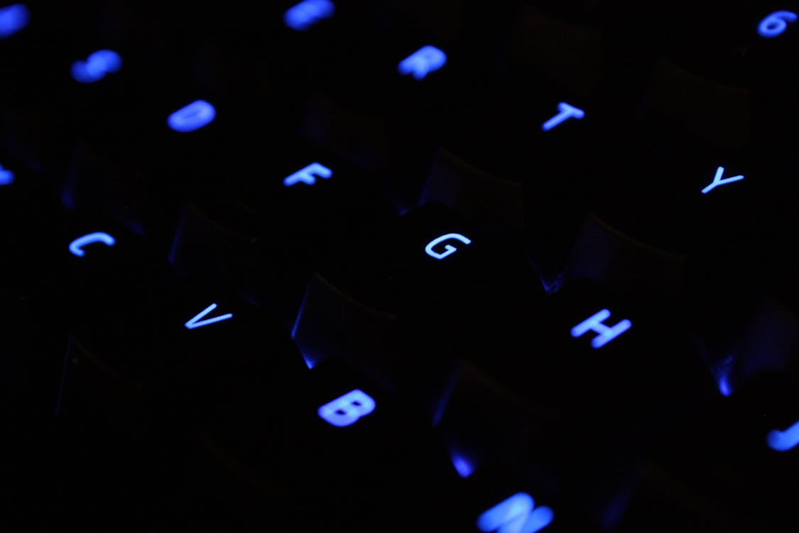 Close Up Shot of Black Computer Keyboard