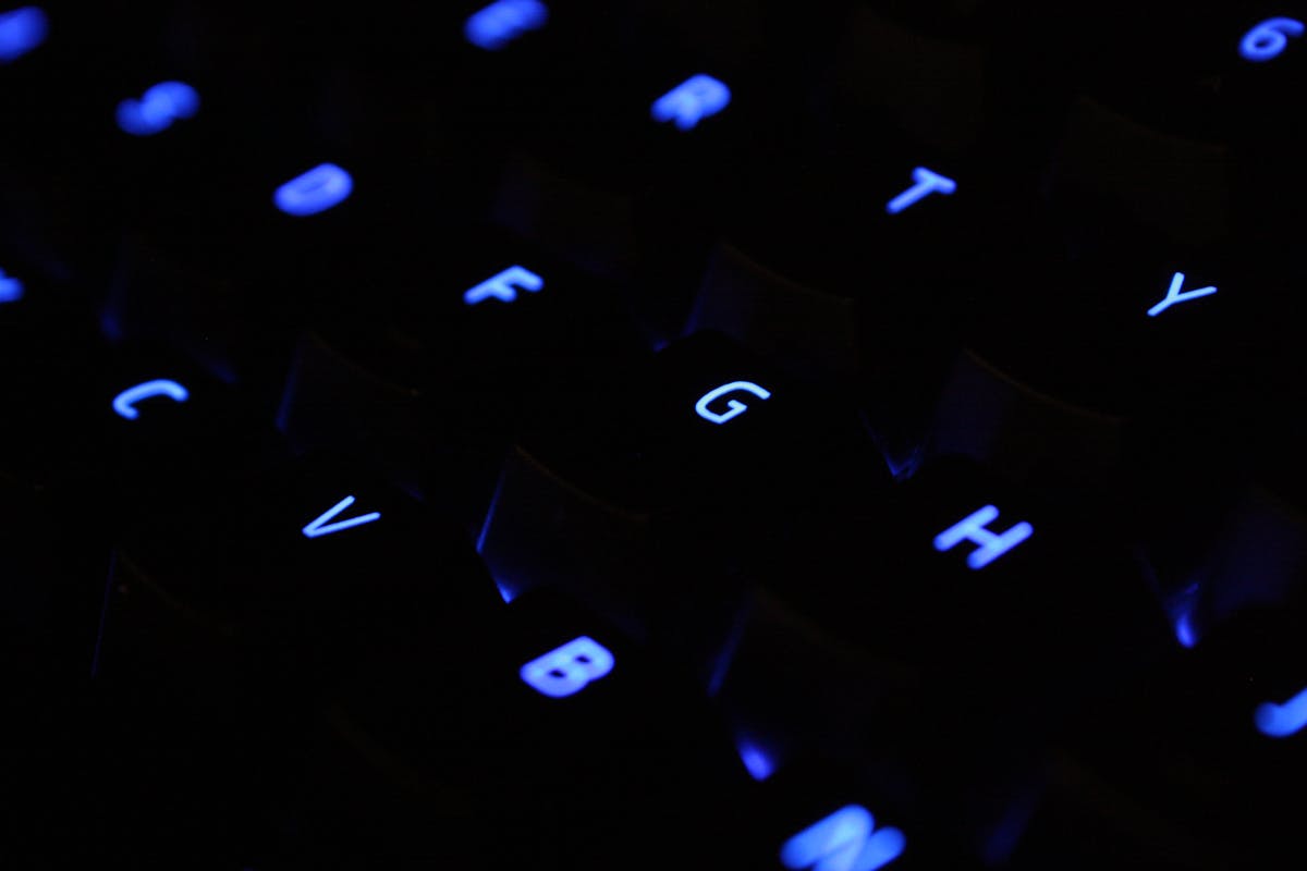 Close Up Shot of Black Computer Keyboard