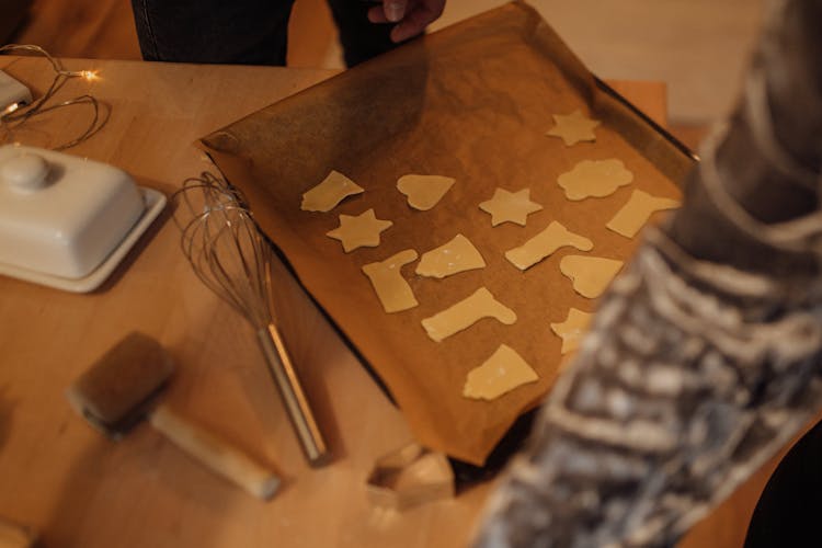 Raw Cookie Dough In A Baking Pan