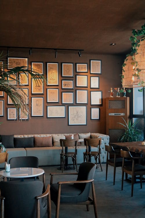 咖啡厅室内, 咖啡店, 垂直拍摄 的 免费素材图片