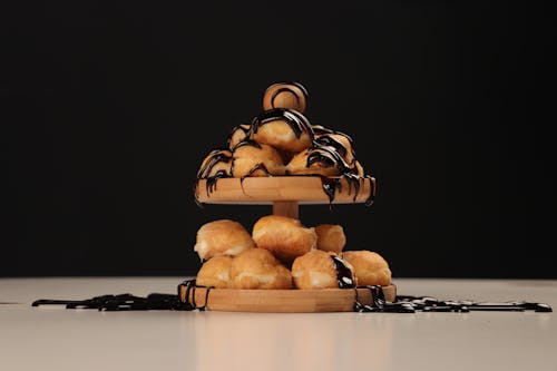 Free Pastries over a Cake Stand Stock Photo
