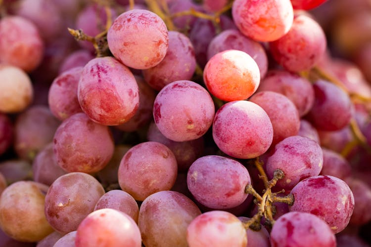 Delicious Cluster Of Red Grapes