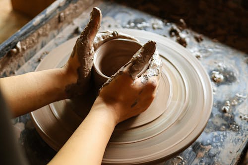 Free Person Doing Pottery Stock Photo