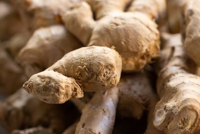 Fresh ginger root used in herbal tea