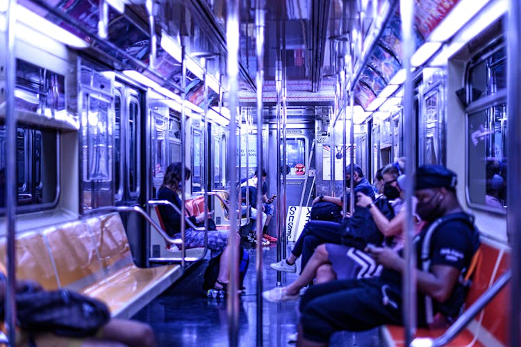 People Sitting On Train Seat