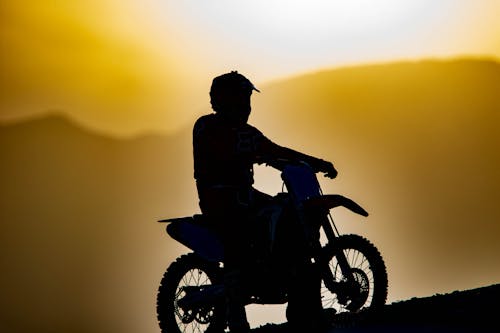 Free stock photo of dirt bike, dirt biker, silhouette Stock Photo
