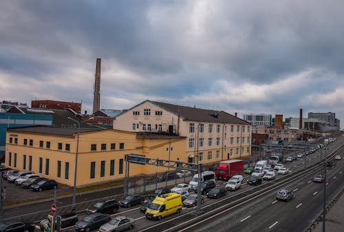 Photo of a City against a Cloudy Sky 