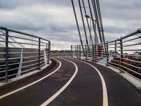 White Metal Bridge Under White Sky