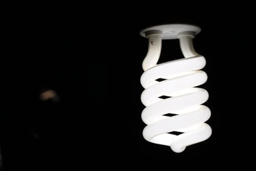 Free Close-Up Photography of Spiral Lightbulb Stock Photo