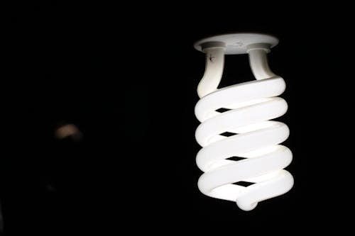 Close-Up Photography of Spiral Lightbulb