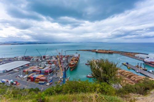 Cloudy Sky over a Port