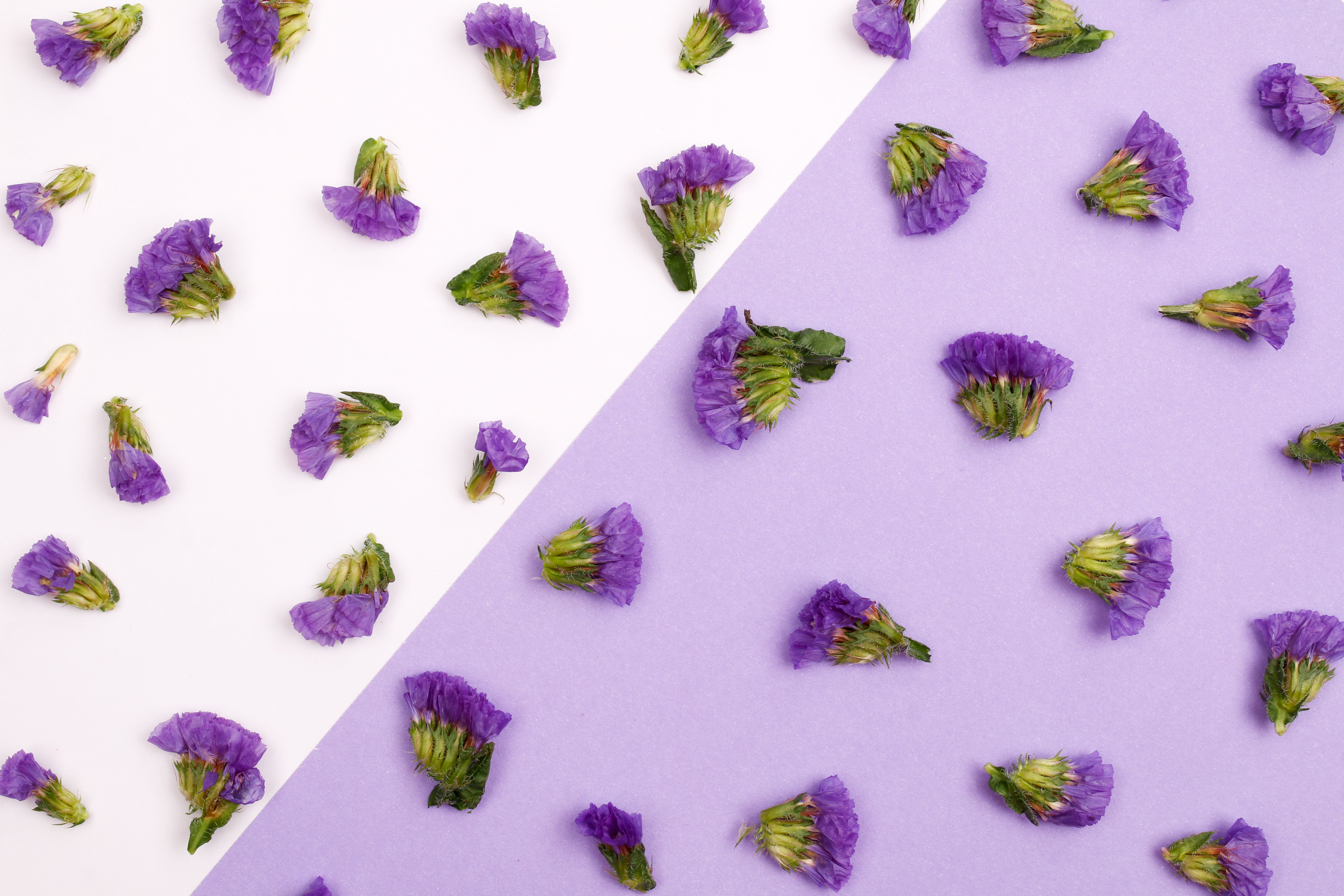 Pastelkleurig bloemen patroon in een slaapkamer interieur.