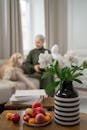 Senior Woman Spending Her Time with Her Dog at Home