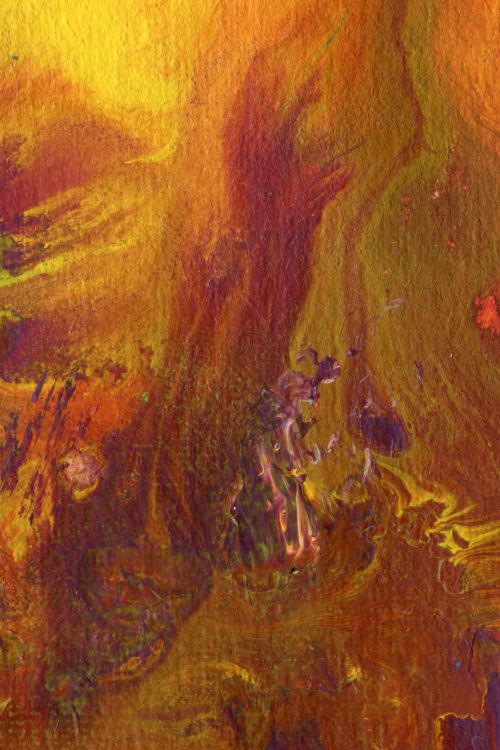Free Close-up of a vibrant abstract painting with vivid colors and texture. Stock Photo