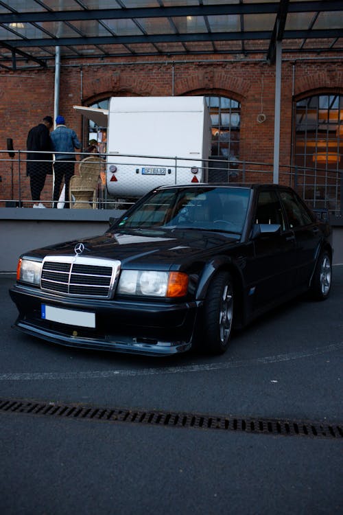 A Black Car Parked on the Street